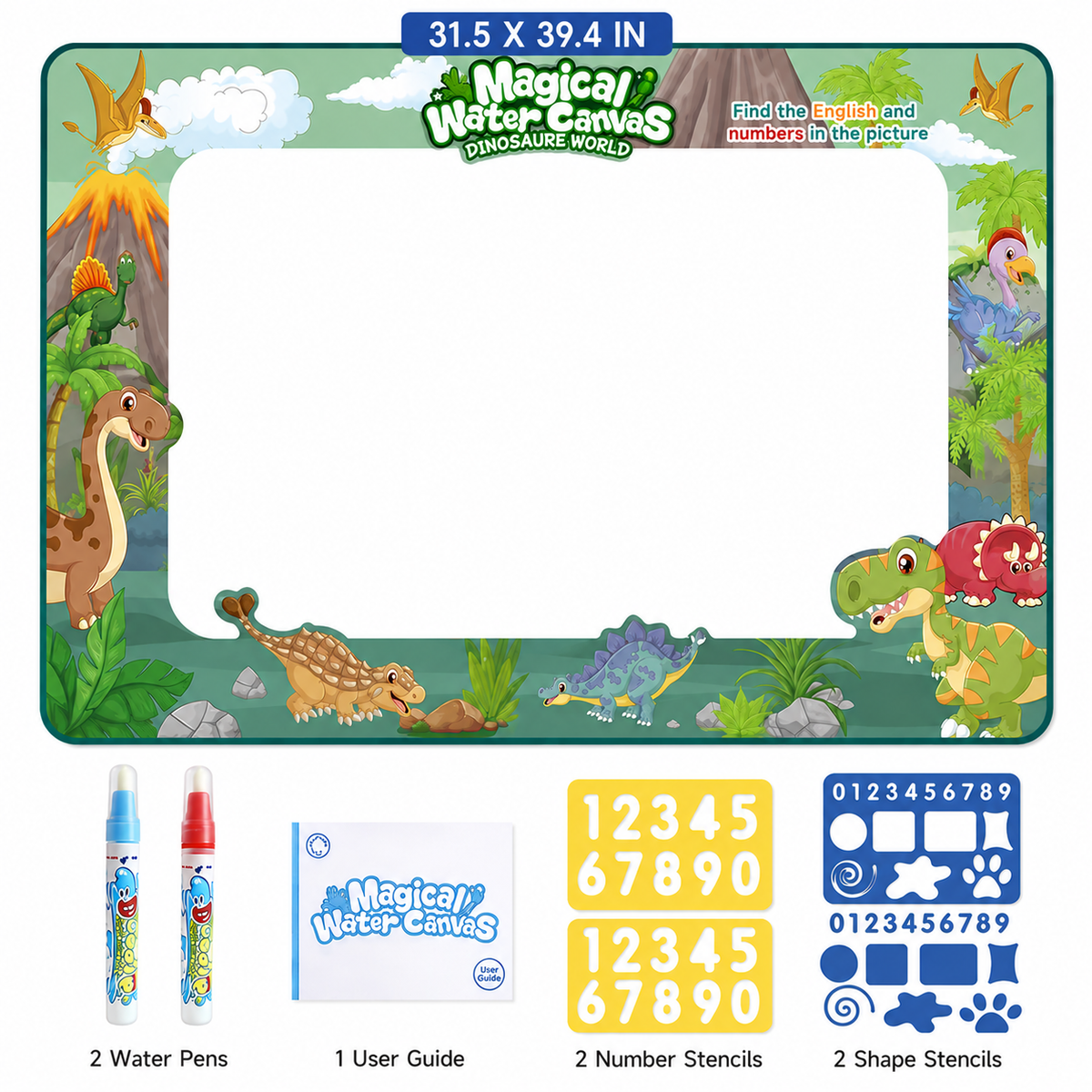 Reusable Water Doodle Mat for Kids