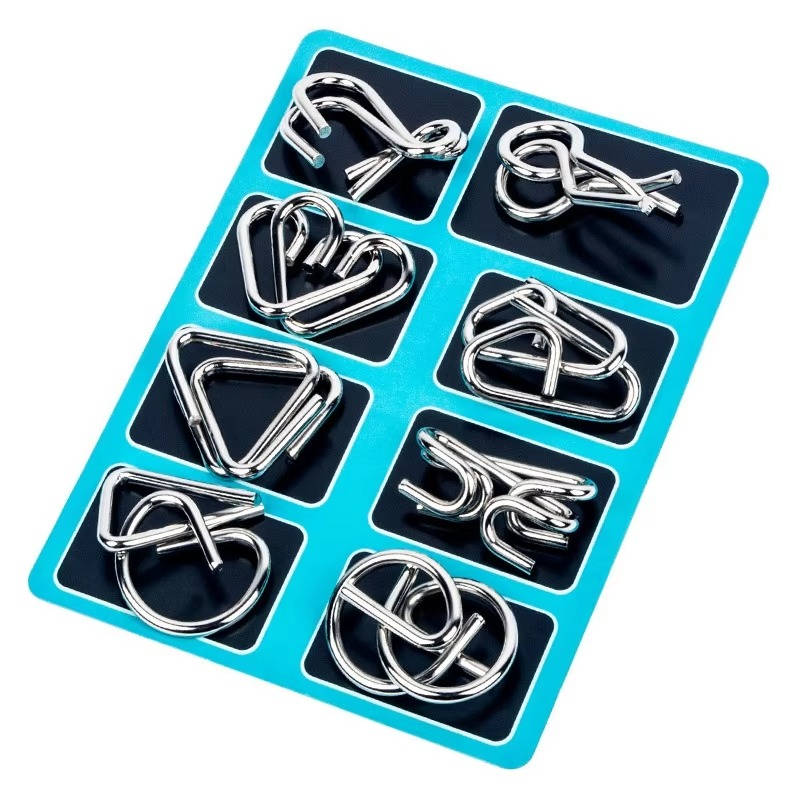Brain Teaser Puzzle Set Metal Wire