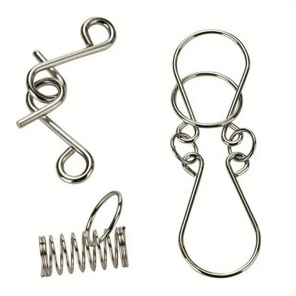 Brain Teaser Puzzle Set Metal Wire